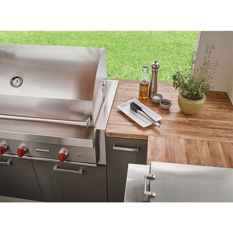 Wolf 42 in. 3-Burner Built-In Liquid Propane Gas Grill with Rotisserie, Sear Burner & Smoker Box - Stainless Steel, , hires