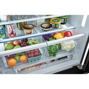 Frigidaire 36 in. 27.8 cu. ft. French Door Refrigerator with Ice & Water Dispenser - Black Stainless, Black Stainless, hires