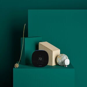 ecobee - Smart Thermostat with Voice Control - Black, , hires