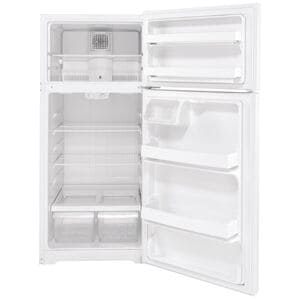 GE 28 in. 16.6 cu. ft. Top Freezer Refrigerator - White, White, hires