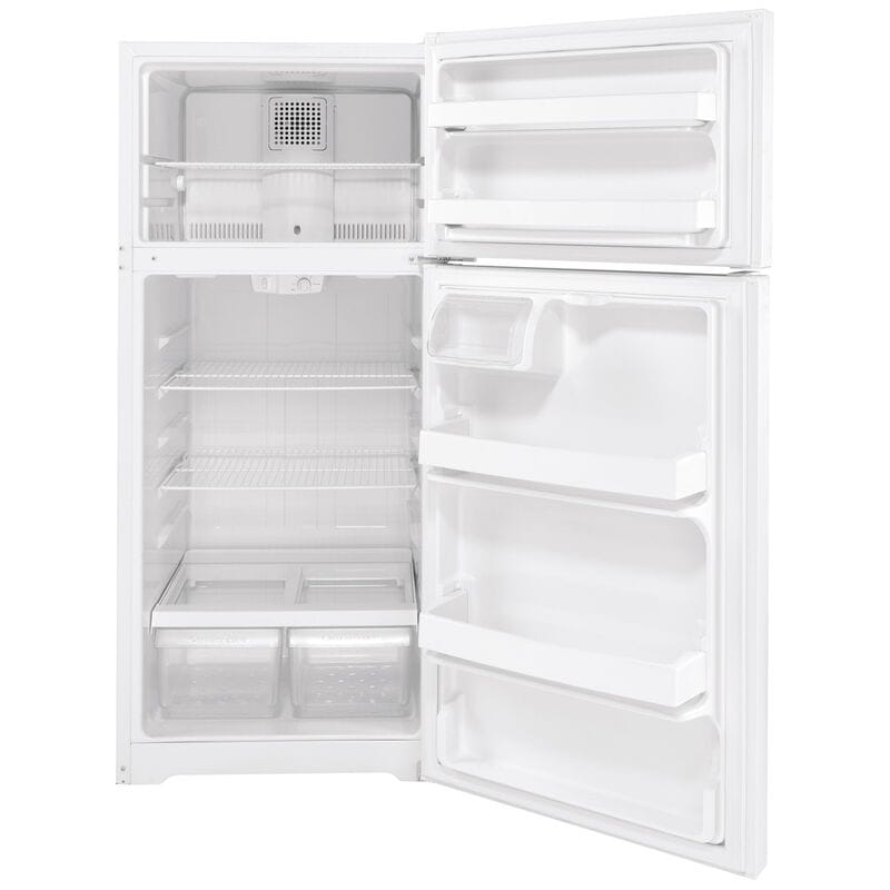 GE 28 in. 16.6 cu. ft. Top Freezer Refrigerator - White, White, hires