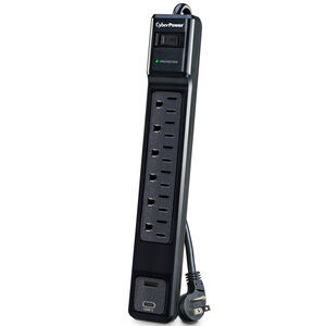 CyberPower P604UCBK Surge Protector - Black, , hires