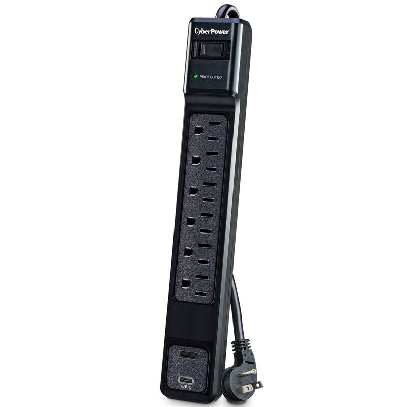CyberPower P604UCBK Surge Protector - Black, , hires