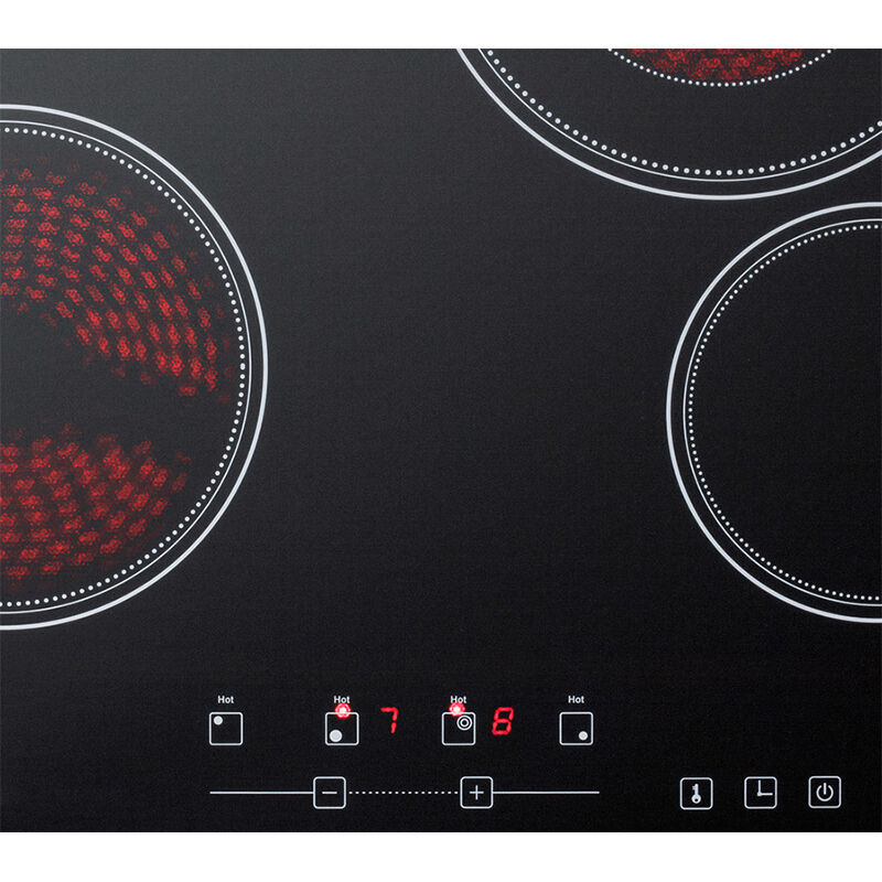 Summit 24 in. 4-Burner Electric Cooktop with Touch Controls - Black, , hires