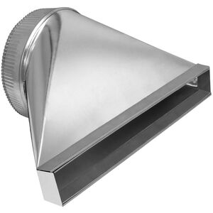Best 1-7/8 in. x 19 in. to 8 in. Round Transition for Range Hoods, , hires