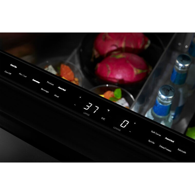 JennAir Noir 24 in. 4.7 cu. ft. Double Refrigerator & Freezer Drawer - Stainless Steel, , hires