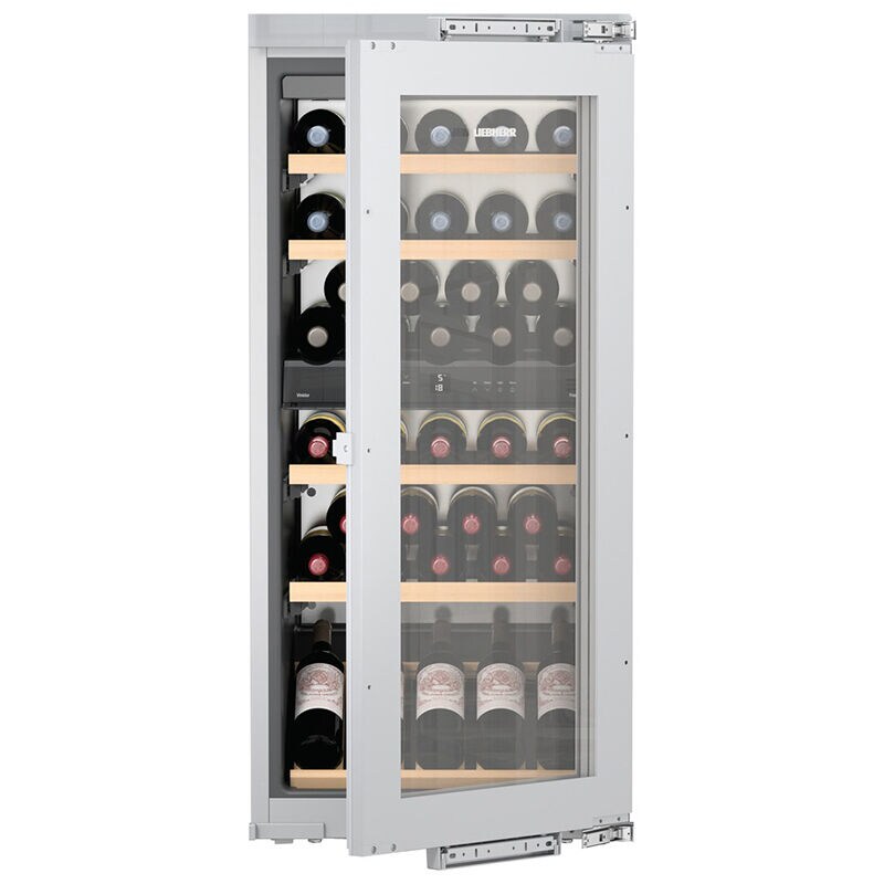 Liebherr 22 in. Built-in Wine Cabinet with Wood Racks, Dual Temperature Zones & 48 Bottle Capacity - Custom Panel Ready, , hires