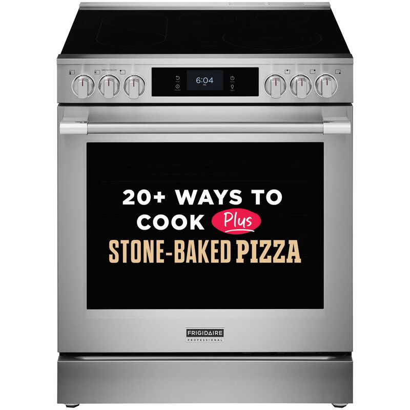 Frigidaire Professional 30 in. 6.2 cu. ft. Smart Air-Fry True European Convection Steam Oven Electric Range with Smoothtop Burners - Stainless Steel, , hires