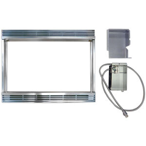 Sharp 30 in. Built-In Trim Kit for Countertop Microwaves - Stainless Steel, , hires