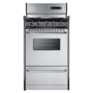 Summit 20 in. 2.5 cu. ft. Gas Range with Open Burners - Stainless Steel, , hires