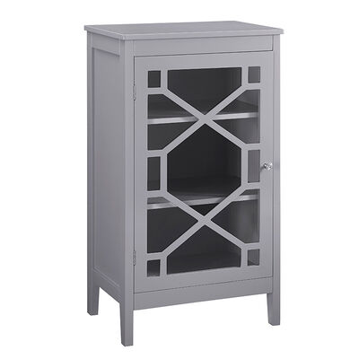 Hale 20" Glass Door Cabinet-Gray | PCR1600