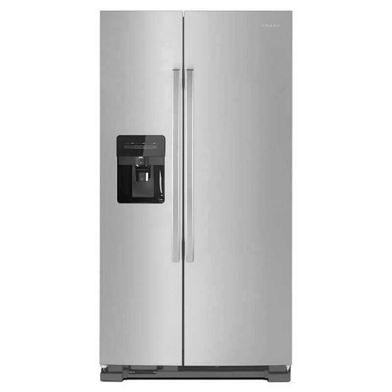 Amana 36 in. 24.6 cu. ft. Side by Side Refrigerator with Ice & Water Dispenser - Stainless Steel, Stainless Steel, hires