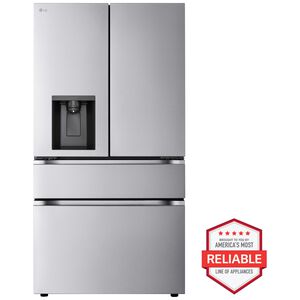 LG 36 in. 28.6 cu. ft. Smart 4-Door French Door Refrigerator with Ice & Water Dispenser - PrintProof Noble Steel, , hires