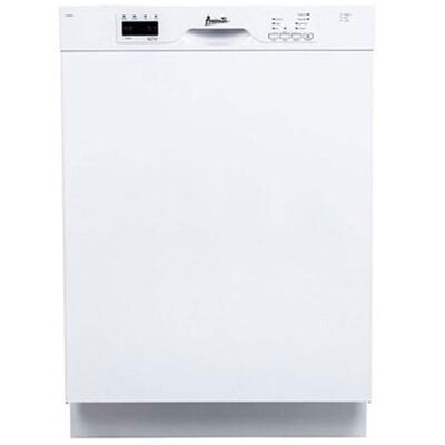 Avanti 24 in. Front Control Dishwasher with 57 dBa Sound Level & Pocket - White | DWF24V0W