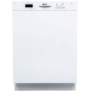 Avanti 24 in. Built-In Dishwasher with Front Control, 57 dBA Sound Level, 12 Place Settings, 3 Wash Cycles & Sanitize Cycle - White, , hires