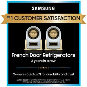 Samsung Bespoke 36 in. 30.1 cu. ft. Smart French Door Refrigerator with Internal Water Dispenser - Stainless Steel, Stainless Steel, hires