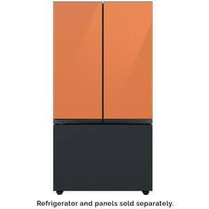 Samsung BESPOKE 3-Door French Door Bottom Panel for Refrigerators - Matte Black Steel, , hires
