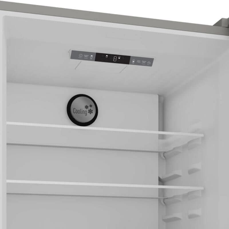 Blomberg 30 in. 16.1 cu. ft. Counter Depth Bottom Freezer Refrigerator - Stainless Steel, , hires