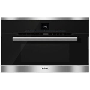 Miele 30" 1.5 Cu. Ft. Electric Wall Oven with Dual Convection & Manual Clean - Clean Touch Steel, , hires