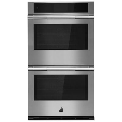 JennAir Rise 30 in. 10 cu. ft. Smart Front Control Electric Double Wall Oven with Dual Convection - Stainless Steel | JJW3830LL