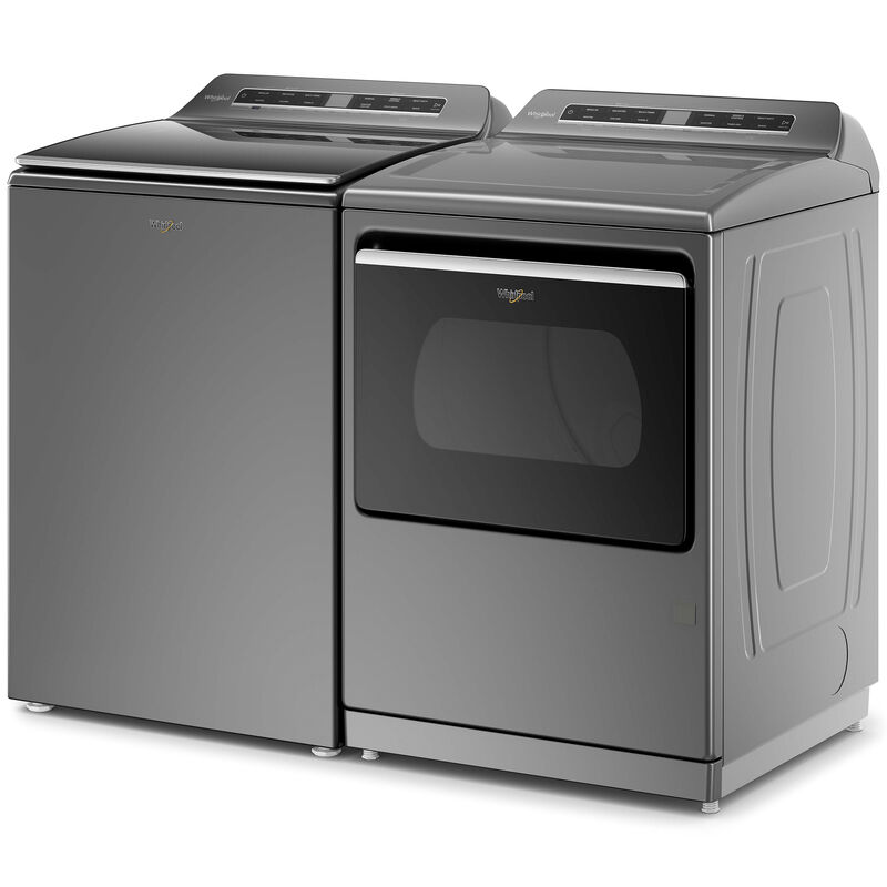 Whirlpool 27 in. 7.4 cu. ft. Smart Gas Dryer with Sensor Dry, Sanitize & Steam Cycle Chrome