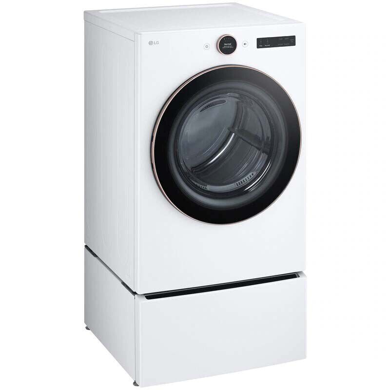 LG 27 in. 7.4 cu. ft. Smart Stackable Gas Dryer with AI Sensor Dry, TurboSteam, Sanitize & Steam Cycle - White, White, hires