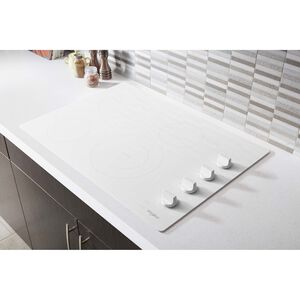 Whirlpool 30 in. 4-Burner Electric Cooktop with Simmer Burner - White, White, hires