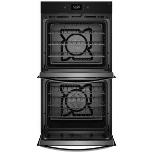 Whirlpool 30 in. 10 cu. ft. Smart Top Control Electric Double Wall Oven with True European Convection - Black Stainless Steel with PrintShield Finish, Black Stainless Steel with PrintShield Finish, hires
