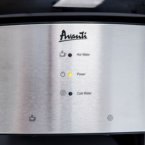 Avanti 12" Hot And Cold Water Dispenser with Child Safety Guard - Stainless Steel with Black Cabinet, , hires