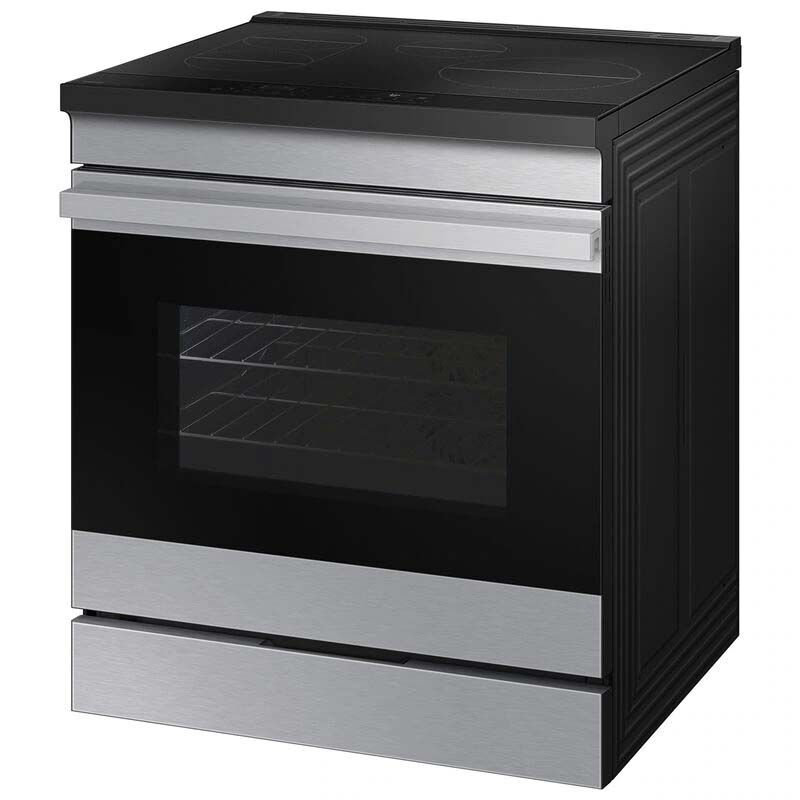 Samsung Bespoke 30 in. 6.3 cu. ft. Smart Air Fry True European Convection Slide-In Electric Range with 4 Induction Burners - Stainless Steel, Stainless Steel, hires