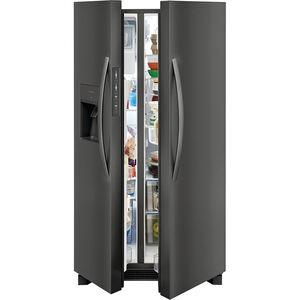 Frigidaire 36 in. 25.6 cu. ft. Side by Side Refrigerator with Ice & Water Dispenser - Black Stainless, Black Stainless, hires