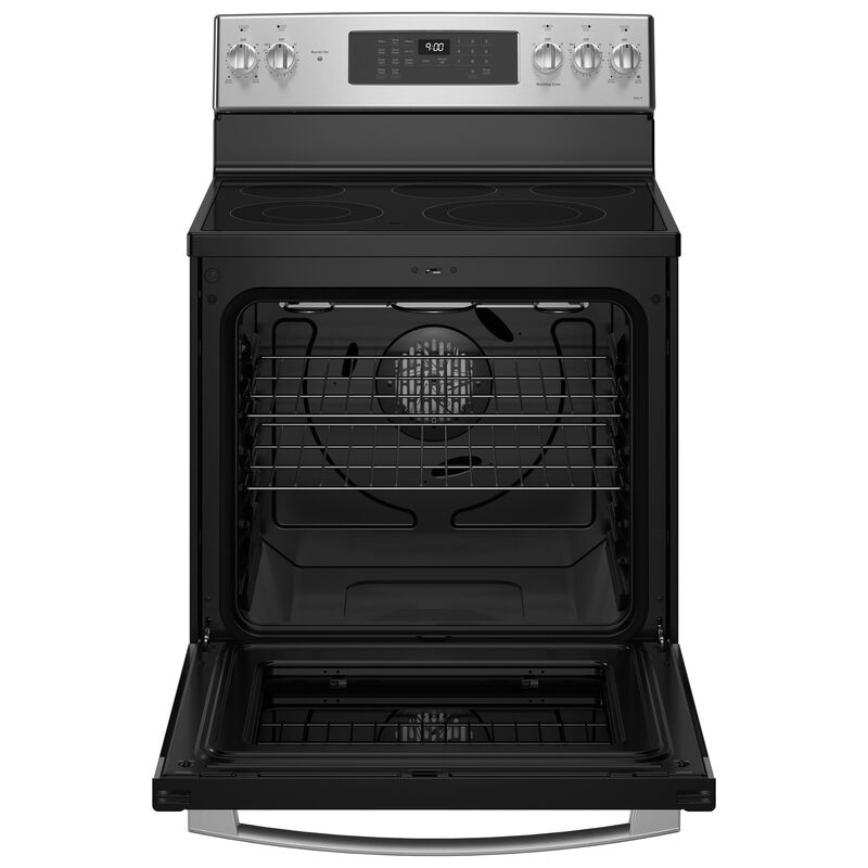 GE Profile 30 in. 5.2 Cu. ft. Smart Air Fry Convection Oven Freestanding Electric Range with 5 Smoothtop Burners - Fingerprint Resistant Stainless, , hires