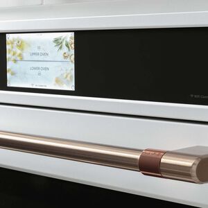 Cafe Professional Series 30 in. 10 cu. ft. Smart Top Control Electric Double Wall Oven with True European Convection - Matte White, Matte White, hires