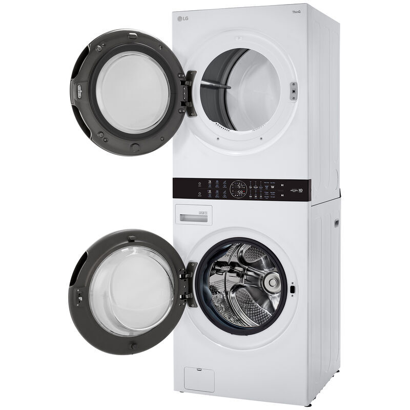 LG 27 in. WashTower with 4.5 cu. ft. Washer with 6 Wash Programs & 7.4 cu. ft. Gas Dryer with 6 Dryer Programs, Sensor Dry & Wrinkle Care - White, White, hires