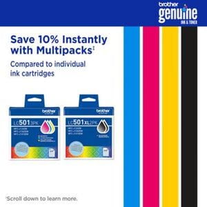 Brother Genuine LC501BK Standard Yield Black Ink Cartridge, , hires