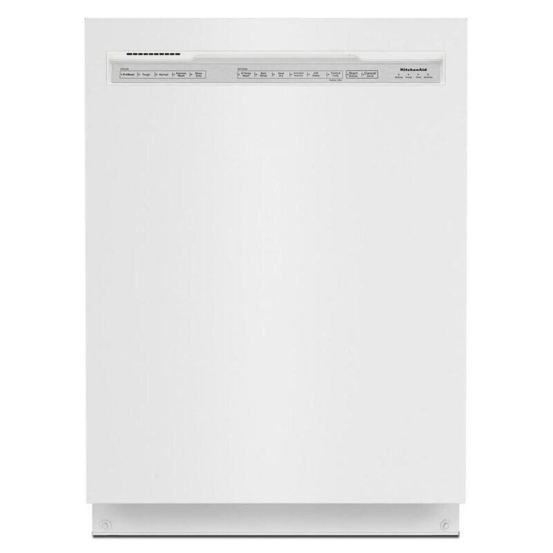 KitchenAid 24 in. Front Control Dishwasher with 39 dBa Sound Level, 3rd-Rack & Pocket - White, White, hires