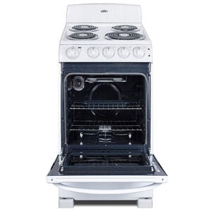 Summit 20 in. 2.3 cu. ft. Electric Range with Coil Burners - White, , hires