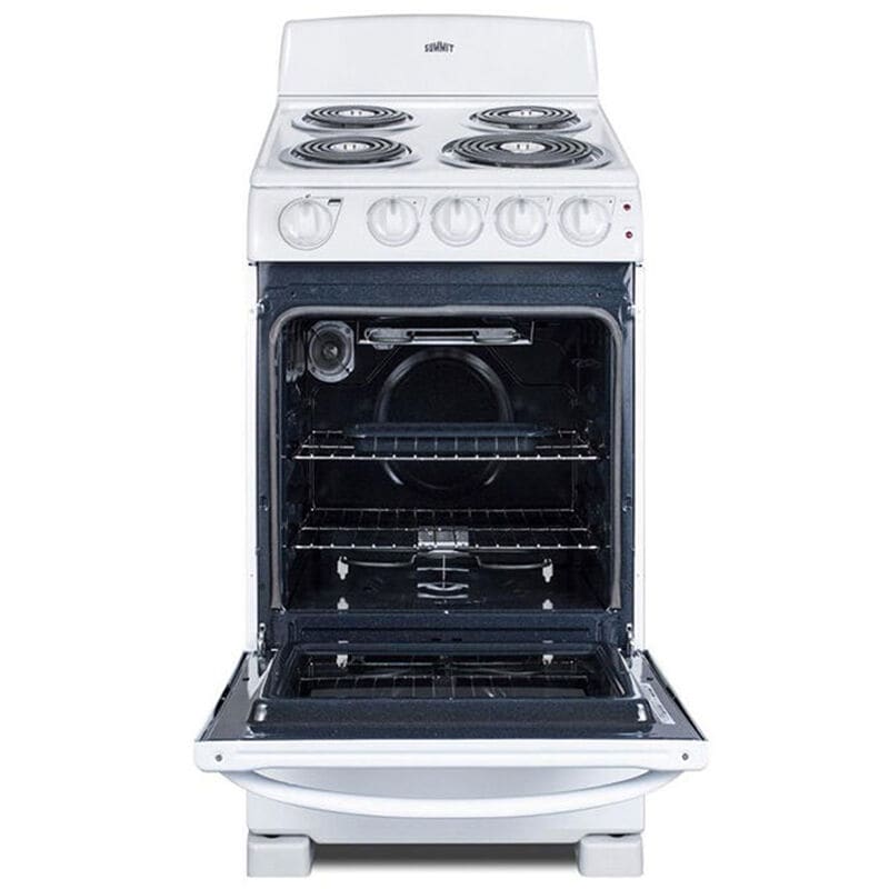 Summit 20 in. 2.3 cu. ft. Electric Range with Coil Burners - White, , hires