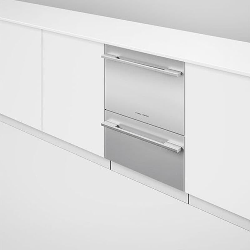 Fisher & Paykel Series 9 24 in. Smart Double Drawer with Top Control & 43 dBa Sound Level - Custom Panel Ready, , hires