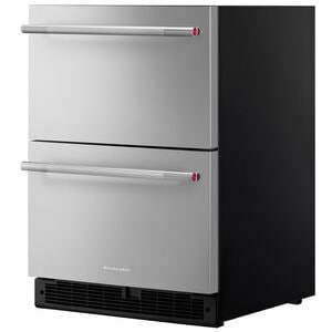 KitchenAid 24 in. 4.4 cu. ft. Double Refrigerator Drawers - Stainless Steel, , hires