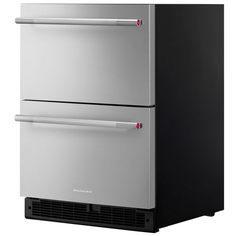KitchenAid 24 in. 4.4 cu. ft. Double Refrigerator Drawers - Stainless Steel, , hires