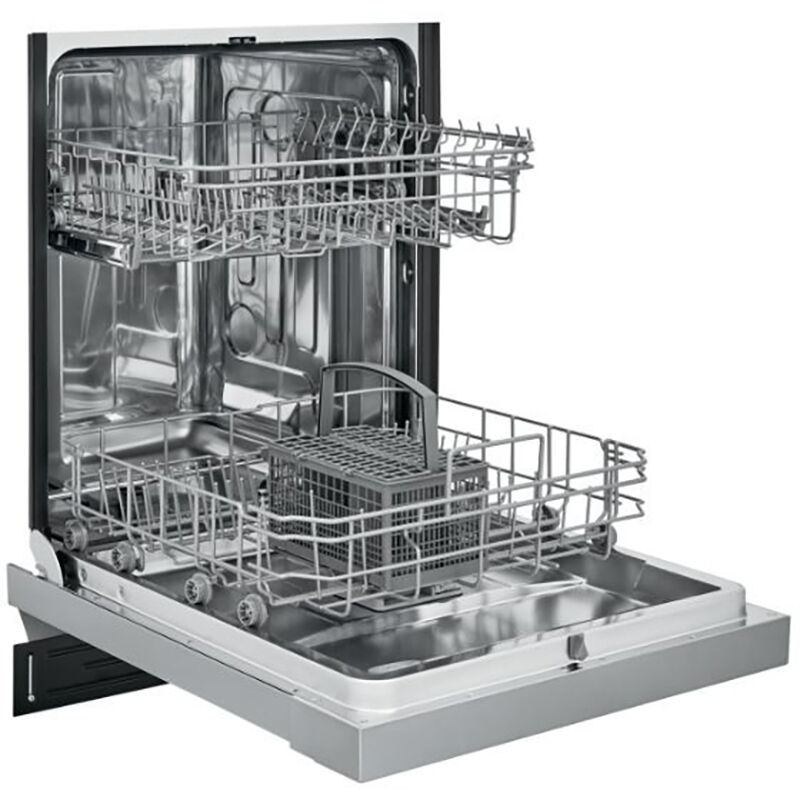 Frigidaire 24 in. Front Control Dishwasher with 52 dBa Sound Level & Pocket - Stainless Steel, Stainless Steel, hires