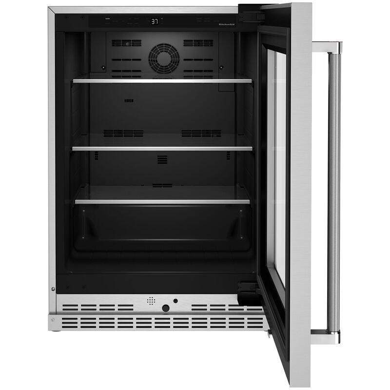 KitchenAid 24 in. 5.2 cu. ft. Built-In Undercounter Refrigerator - Stainless Steel, Stainless Steel, hires