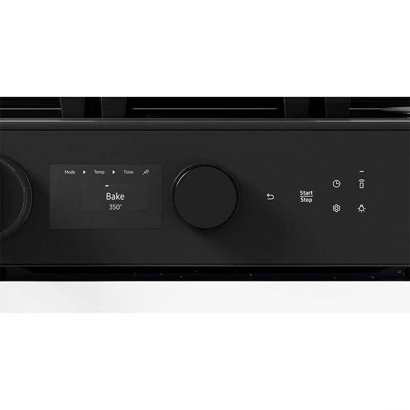 Samsung Bespoke 30 in. 6 cu. ft. Smart Air Fry True European Convection Slide-In Gas Range with 5 Sealed Burners & Griddle - White Glass, White Glass, hires