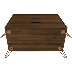 Manhattan Comfort Rockefeller Mid-Century Modern 3-Drawer Dresser - Brown, Brown, hires