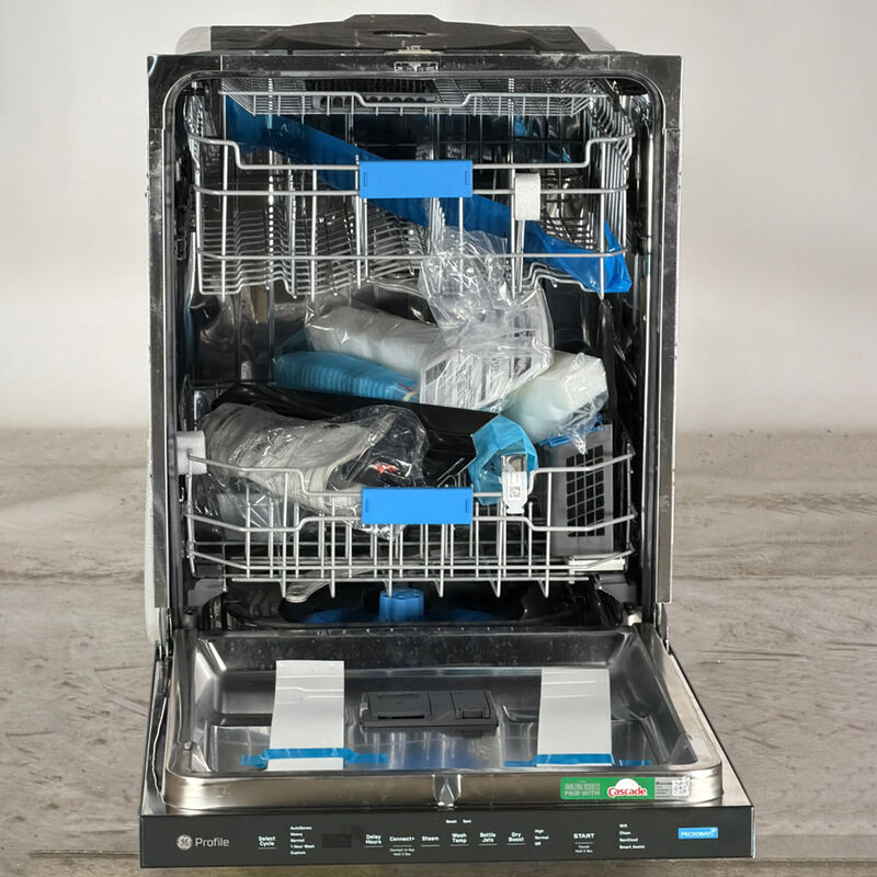 GE Profile 24 in. Top Control Flush-Mount Smart Dishwasher with 44 dBa Sound Level, 3rd-Rack & Dry Boost - Fingerprint Resistant Stainless (Open Box Excellent Condition), , hires