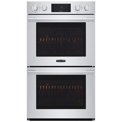 Signature Kitchen Suite 30 in. 9.4 cu. ft. Electric Smart Double Wall Oven with True European Convection & Self Clean - Stainless Steel | SKSDV3002S