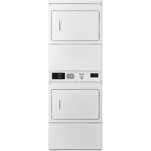 Whirlpool 27 in. 7.4 cu. ft. Stacked Non-Coin Commercial Gas Dryer - White, , hires
