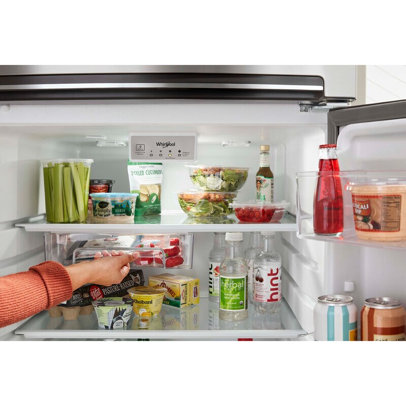 Whirlpool 28 in. 16.3 cu. ft. Top Freezer Refrigerator - Black, , hires