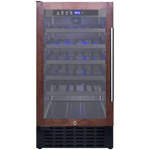 Summit 18 in. Undercounter Wine Cooler with Single Zone & 34 Bottle Capacity - Custom Panel Ready, , hires